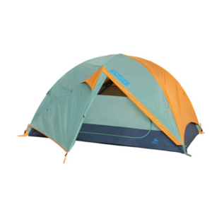 Wireless 2-person tent with Kelty Quick Corners, Shark Mouth duffel, and EZ-Zip vestibule for easy setup and packing