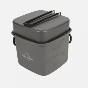 Ultimate Outdoor Companion: 2-in-1 Square Pot Cookware Set