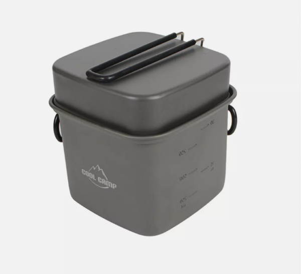 Ultimate Outdoor Companion: 2-in-1 Square Pot Cookware Set